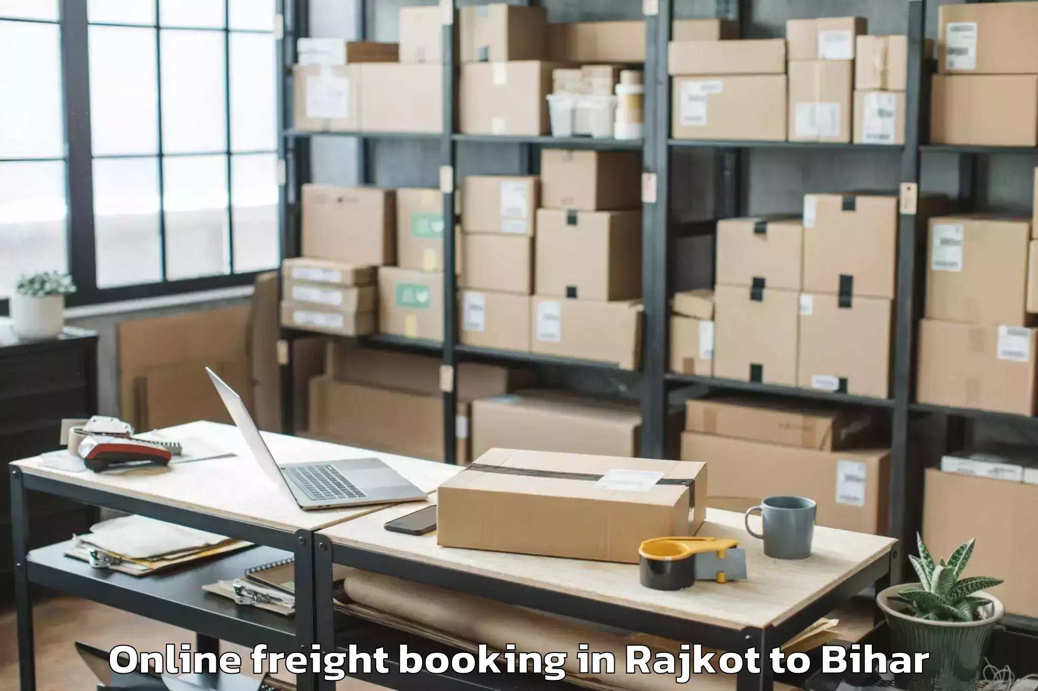 Book Rajkot to Mojharia Online Freight Booking Online